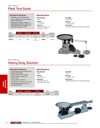 Thumbnail of document Data Sheet - Heavy Duty Series, OHAUS Mechanical Balance